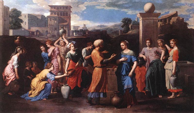 POUSSIN, Nicolas Rebecca at the Well st France oil painting art